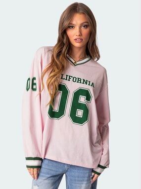Edikted California Long Sleeve Jersey Top
